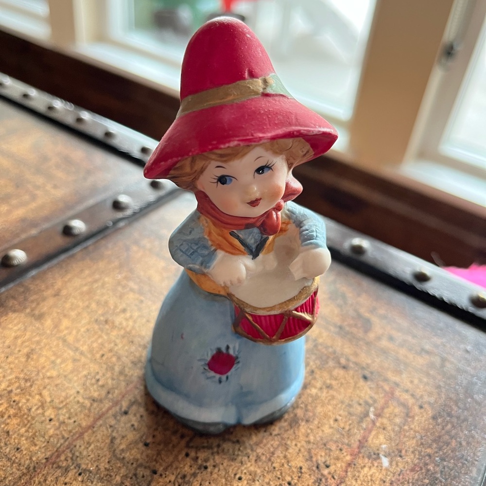 Vintage jasco merri bells 1970’s bisque little drummer boy